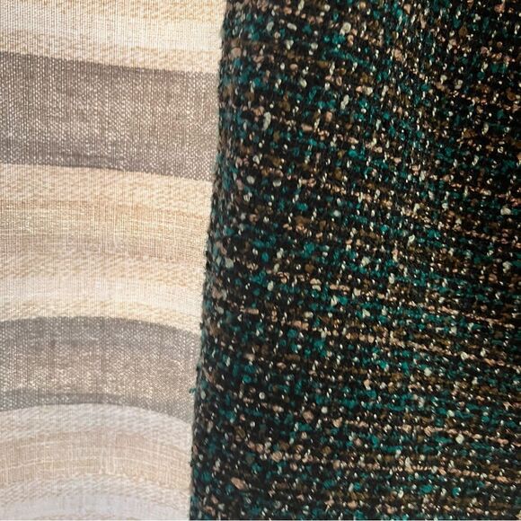 Loft Outlet Black And Teal Tweed Skirt Size 6 - Picture 5 of 10